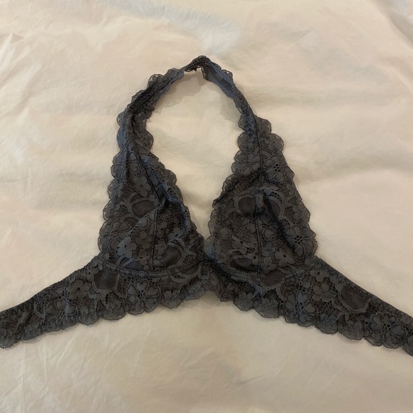 Free people grey lace halter bralette - Picture 2 of 3